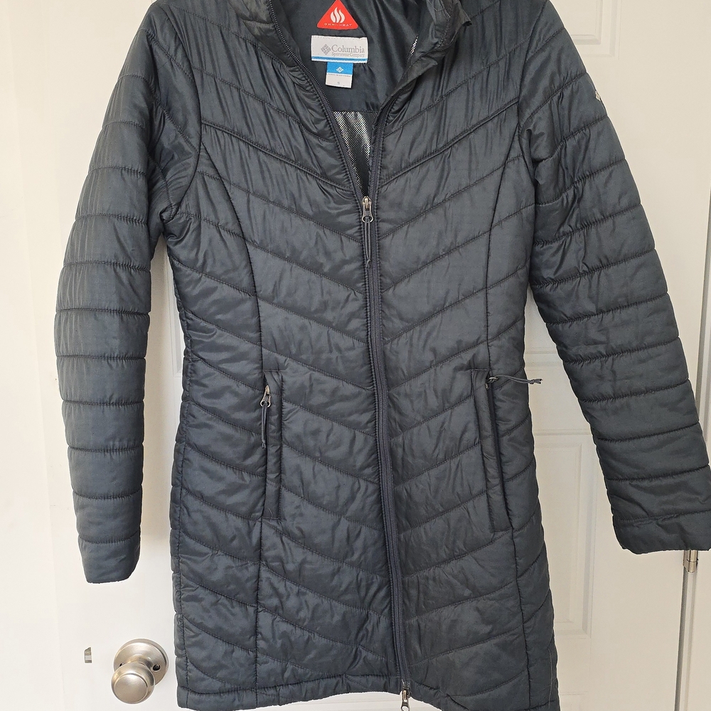 Columbia Women's Green Long Quilted Packable Puffer Coat